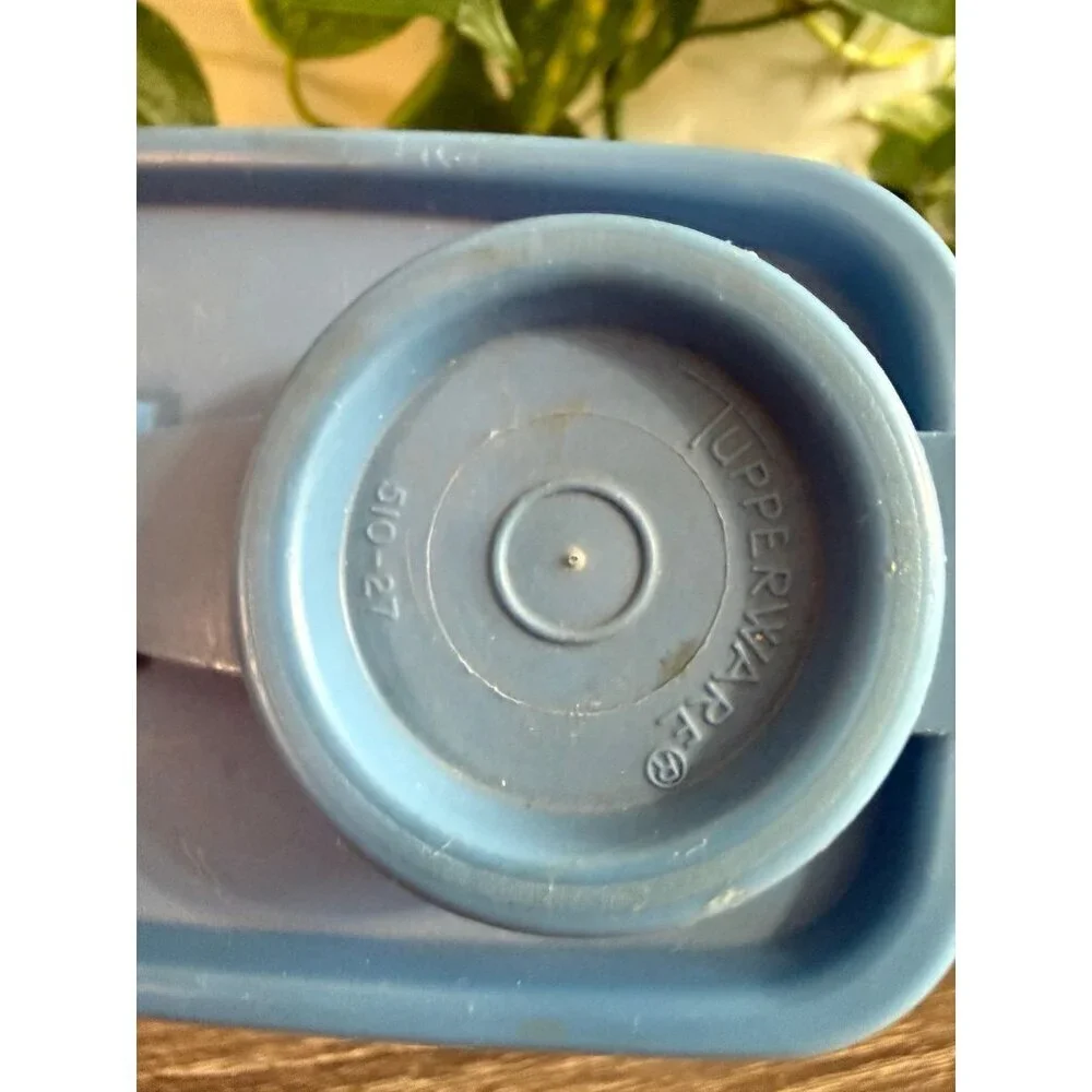 Vintage Tupperware blue lid